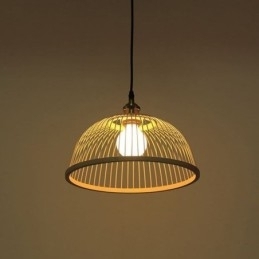 Moderne eenvoudige neerwaartse hanglamp Speciale bamboe hanglamp Nachtkastje verlichting