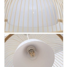 Moderne eenvoudige neerwaartse hanglamp Speciale bamboe hanglamp Nachtkastje verlichting