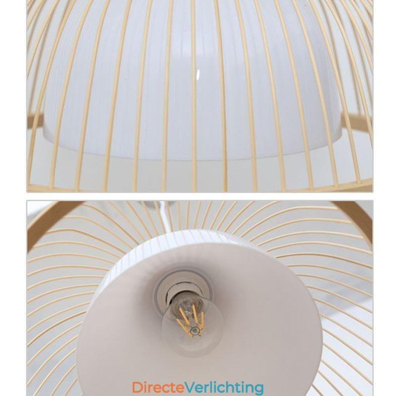 Moderne eenvoudige neerwaartse hanglamp Speciale bamboe hanglamp Nachtkastje verlichting