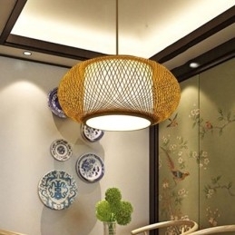 Decoratieve bamboe hanglamp visueel comfort