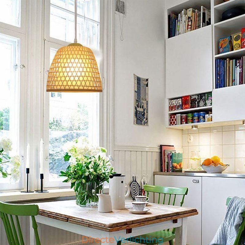 Visuele Comfort Dome Bamboe Hanglamp