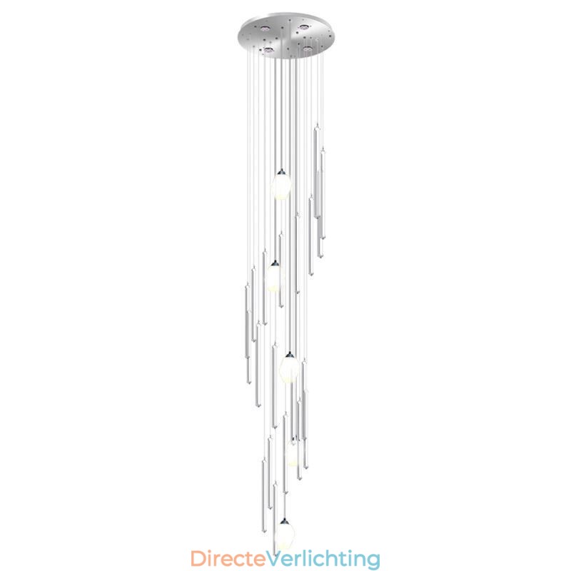 Cluster Hanglamp Moderne Grote Hangende Kristallen Kroonluchter Duplex Trap