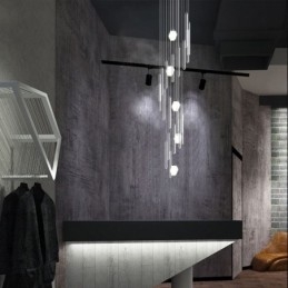 Cluster Hanglamp Moderne Grote Hangende Kristallen Kroonluchter Duplex Trap