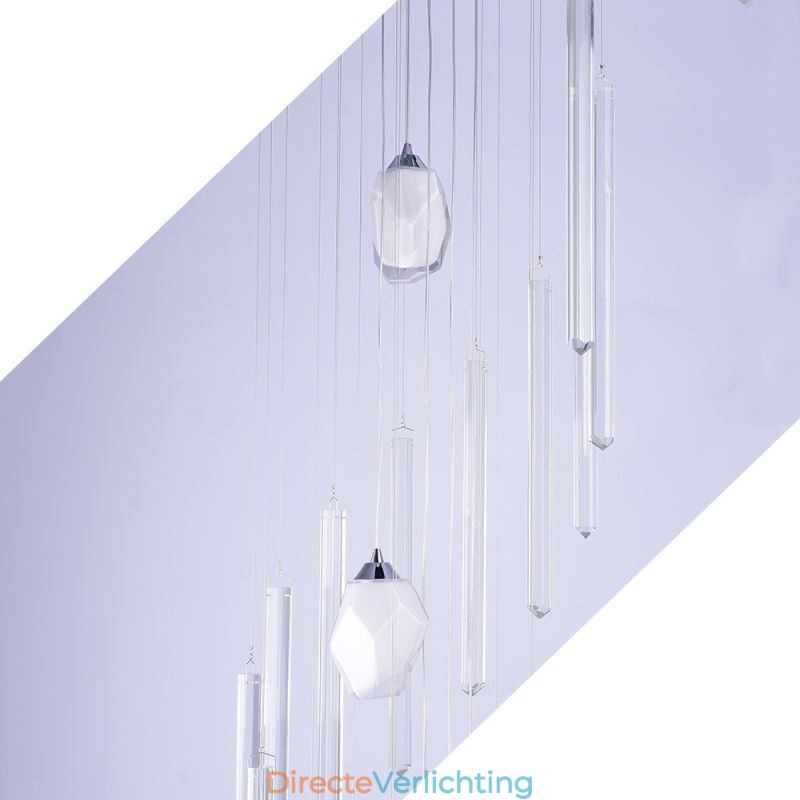 Cluster Hanglamp Moderne Grote Hangende Kristallen Kroonluchter Duplex Trap