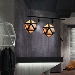 Geometrische hanglamp, diamantvormig, 3D-doorschijnend ontwerp