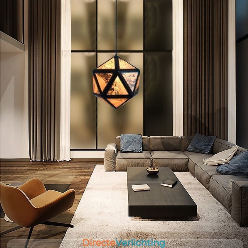 Geometrische hanglamp, diamantvormig, 3D-doorschijnend ontwerp