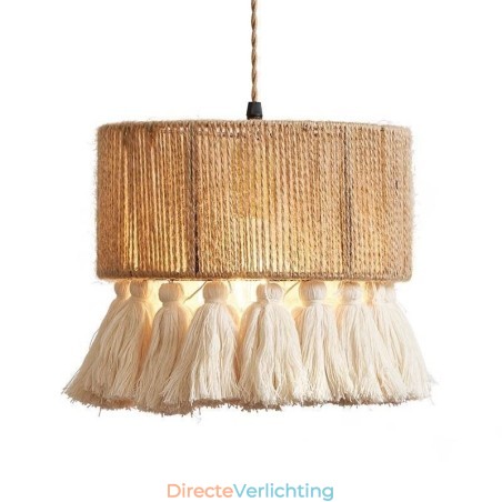 Henneptouw Hanglamp Retro Decoratie Plafondlamp Kwast Lampenkap Henneptouw Hanglamp Retro Decoratie Plafondlamp Kwast Lampenkap