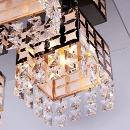Kroonluchter Modern Kristal Roestvrij Staal Woonkamer 4 Lampen