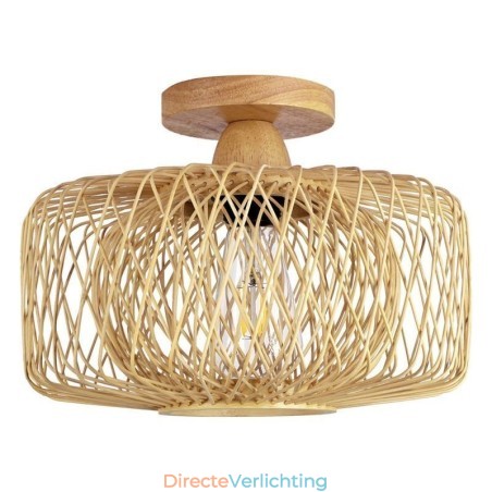 Retro dubbellaags plafondlamp handgeweven bamboe lampenkap plafondlamp Retro dubbellaags plafondlamp handgeweven bamboe lampenkap plafondlamp