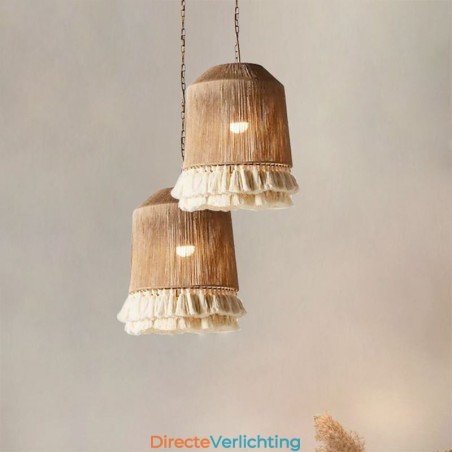 Rustieke hanglamp Boheemse stijl henneptouw kwast plafondlamp Rustieke hanglamp Boheemse stijl henneptouw kwast plafondlamp