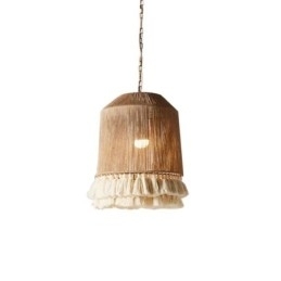 Rustieke hanglamp Boheemse stijl henneptouw kwast plafondlamp