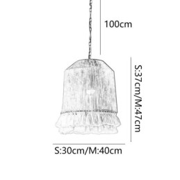 Rustieke hanglamp Boheemse stijl henneptouw kwast plafondlamp