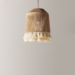 Rustieke hanglamp Boheemse stijl henneptouw kwast plafondlamp