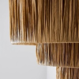 Landelijke Retro Hanglamp Meerlaags Papieren Touw Lampenkap Plafondlamp