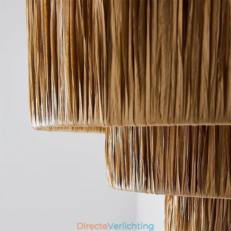 Landelijke Retro Hanglamp Meerlaags Papieren Touw Lampenkap Plafondlamp