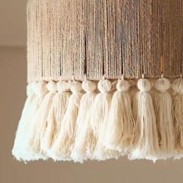 Retro hanglamp Boheemse stijl henneptouw kwast plafondlamp