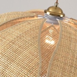 Rotan Lotus Hanglamp Café Retro Rotan Kunst Plafondlamp
