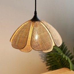 Rotan hanglamp Retro rotan plafondlamp