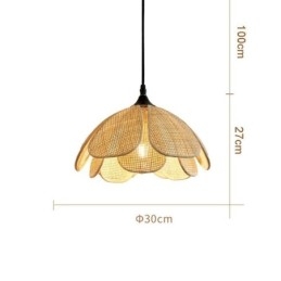 Rotan hanglamp Retro rotan plafondlamp