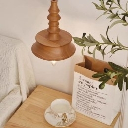 Rubberwood hanglamp in vintage hanglamp