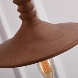 Rubberwood hanglamp in vintage hanglamp