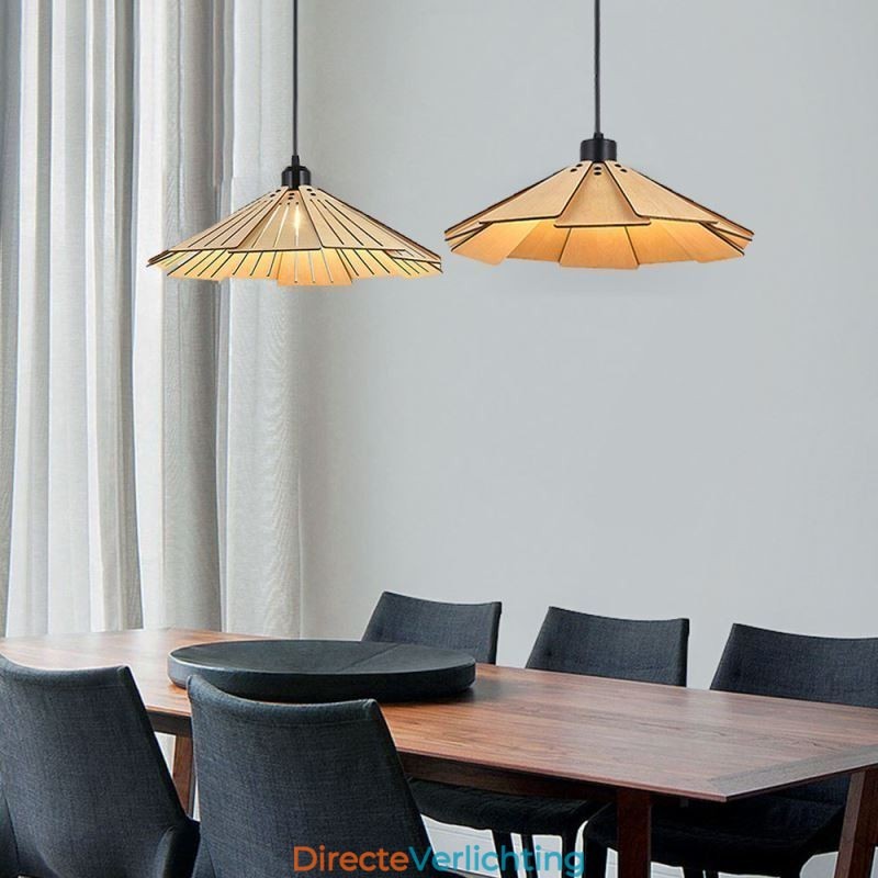 Hanglamp Creatieve Retro Houten Plafondlamp