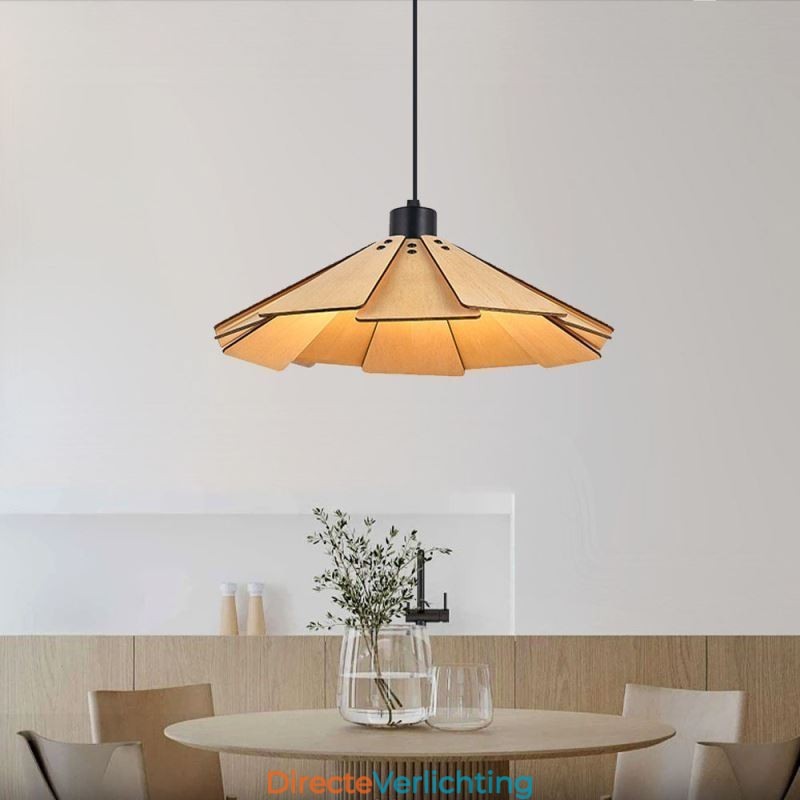 Hanglamp Creatieve Retro Houten Plafondlamp