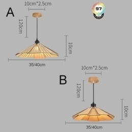 Hanglamp Creatieve Retro Houten Plafondlamp