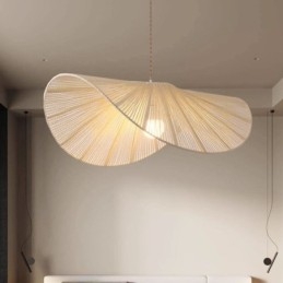 Retro Hanglamp Creatieve Wabi Sabi Strohoed Henneptouw Plafondlamp