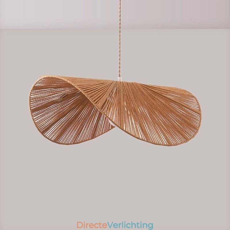 Retro Hanglamp Creatieve Wabi Sabi Strohoed Henneptouw Plafondlamp