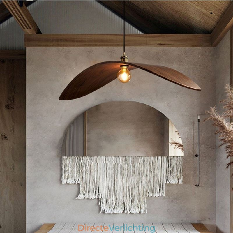 Massief houten hanglamp Creatieve retro plafondlamp