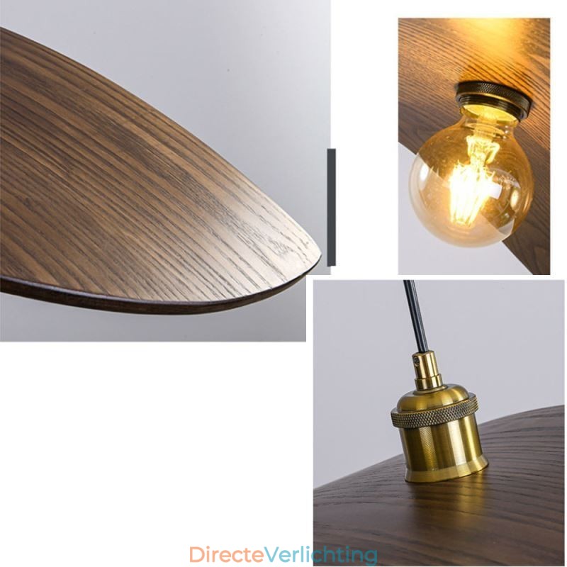Massief houten hanglamp Creatieve retro plafondlamp