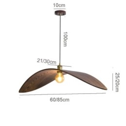 Massief houten hanglamp Creatieve retro plafondlamp