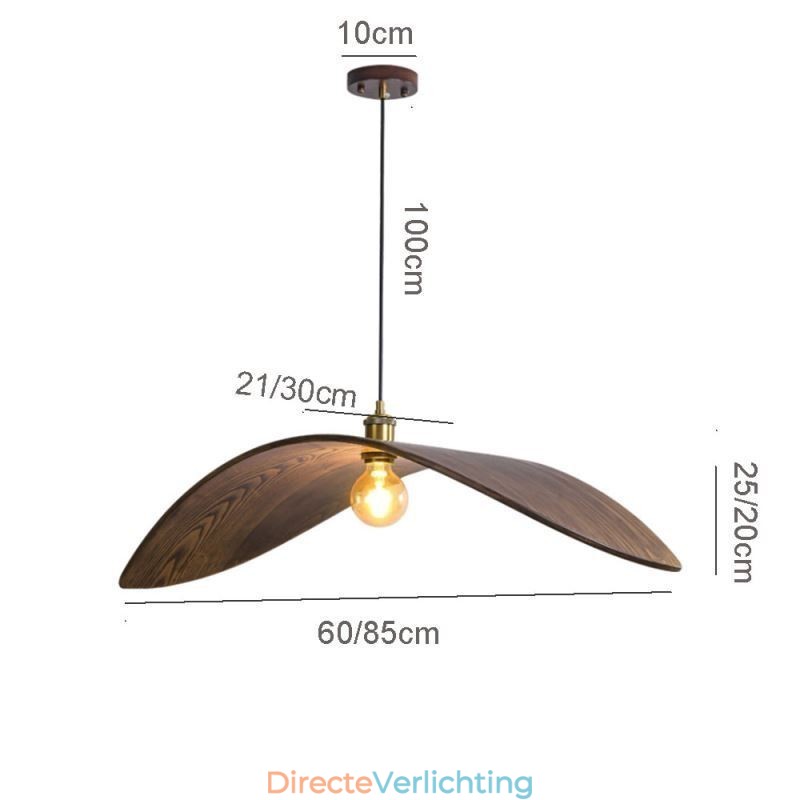 Massief houten hanglamp Creatieve retro plafondlamp
