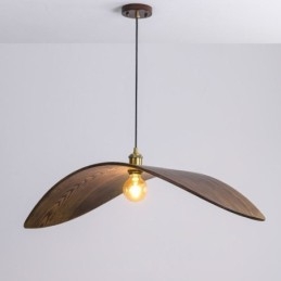 Massief houten hanglamp Creatieve retro plafondlamp