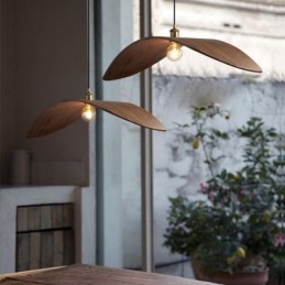 Massief houten hanglamp Creatieve retro plafondlamp