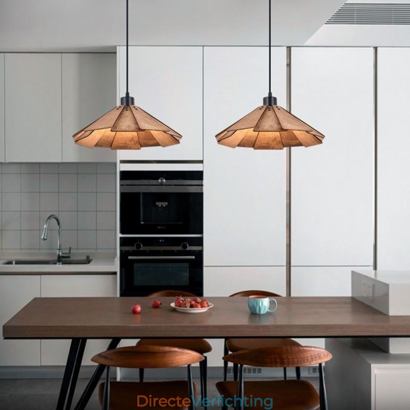 Retro Hanglamp Creatieve Houten Plafondlamp
