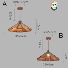 Retro Hanglamp Creatieve Houten Plafondlamp