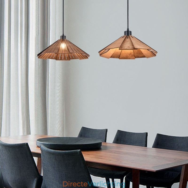 Retro Hanglamp Creatieve Houten Plafondlamp