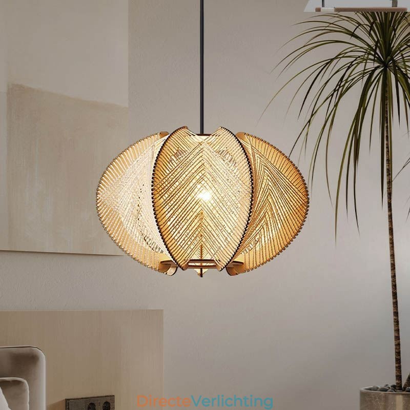 Nordic Hanglamp Retro Wabi Sabi Stijl Handgemaakte Massief Houten Plafondlamp