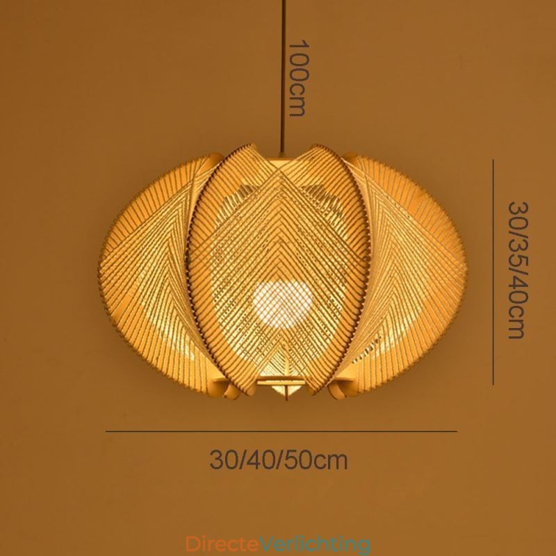 Nordic Hanglamp Retro Wabi Sabi Stijl Handgemaakte Massief Houten Plafondlamp