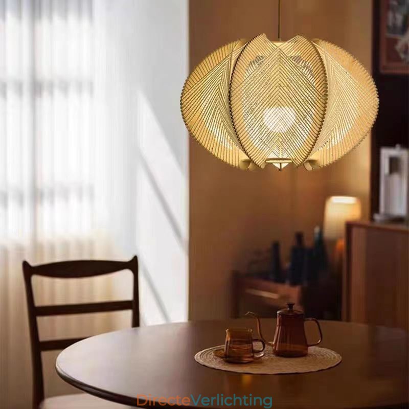 Nordic Hanglamp Retro Wabi Sabi Stijl Handgemaakte Massief Houten Plafondlamp