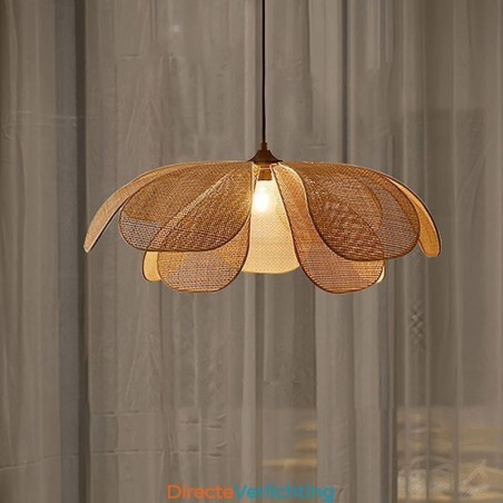 Hanglamp van rotan in Wabi Sabi-stijl, handgeweven plafondlamp van rotan Hanglamp van rotan in Wabi Sabi-stijl, handgeweven plafondlamp van rotan