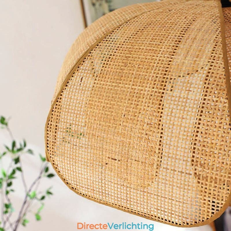 Hanglamp van rotan in Wabi Sabi-stijl, handgeweven plafondlamp van rotan