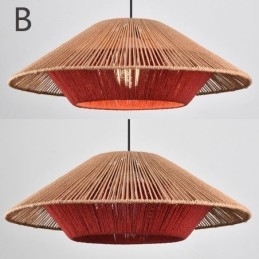 Hanglamp van henneptouw, handgeweven plafondlamp