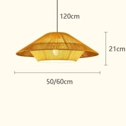 Hanglamp van henneptouw, handgeweven plafondlamp