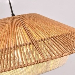 Hanglamp van henneptouw, handgeweven plafondlamp