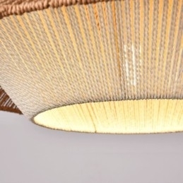 Hanglamp van henneptouw, handgeweven plafondlamp