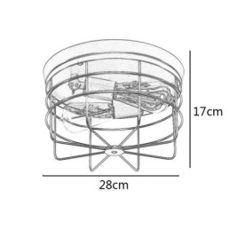 Industriële metalen kooi plafondlamp Rustieke plafondlamp met inbouwmontage