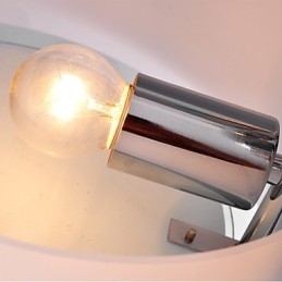 Moderne, eigentijdse kroonluchter van chroommetaal, inbouw